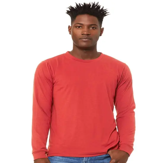 BELLA + CANVAS&reg; Triblend Long Sleeve Crewneck Tee Red triblend {1}