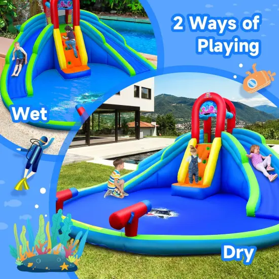 Inflatable Water Park Waterslide for Kids Backyard {5}