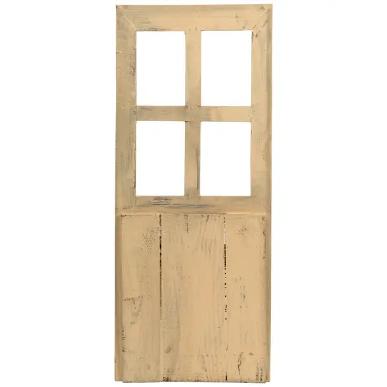 Northlight Miniature Weathered Wooden Door Wall Decoration - 28" Beige {7}