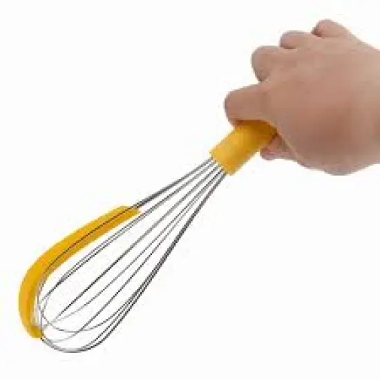 Silicone Whisk Set of 3 YELLOW Non-Scratch Non-Stick Kitchen Utensils. {2}
