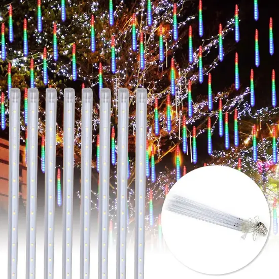 Solar Meteor Shower Rain Tree String Lights for Christmas Multicolor(288led) {1}