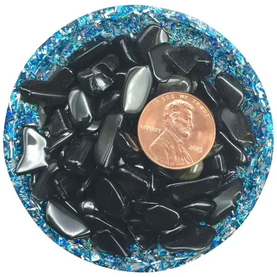 Black Obsidian Mini Crystal Chips &ndash; Size 2 {2}
