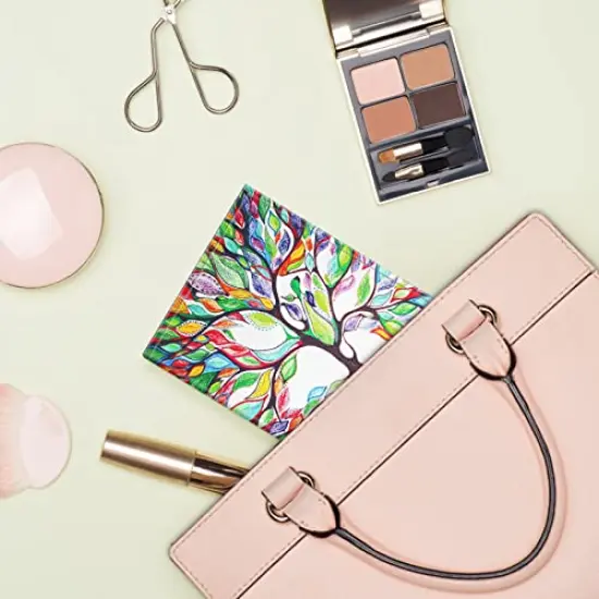 Photo Album 4x6 Photos - 52 Photos Small Mini Capacity Premium Vegan Leather Cover Photo Album, Portable Wallet Photo Album for Family Wedding Boys Girls, Love Tree {3}