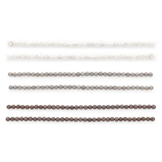 Judy Filigree Metal 6mm Beads Value Pack | Antique Silver/Copper/Silver {1}