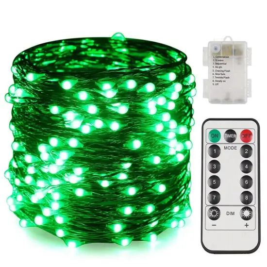 Waterproof Christmas Fairy Lights Green {1}