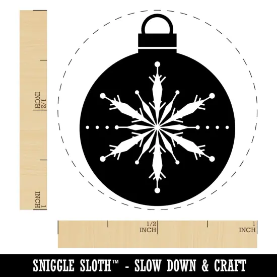 Holiday Ornament Snowflake Self-Inking Rubber Stamp for Stamping Crafting Planners Brown {1}