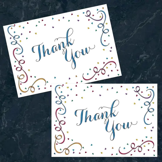 Great Papers! Thank You Note Card and Red Envelope, Party Elements, 4.75" x 3.375"(folded), 10 count {3}
