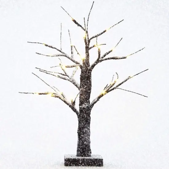 15-Inch LED Snow Bonsai Tree Table Lamp {1}