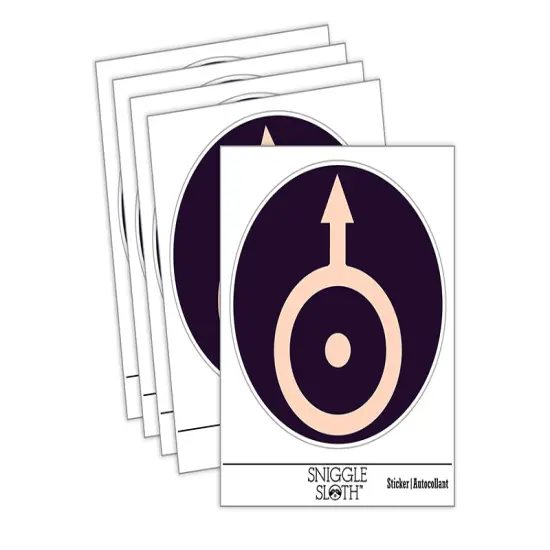 Astronomy Uranus Astrology Planet Symbol Waterproof Vinyl Phone Tablet Laptop Water Bottle Sticker Set - 5 Pack {2}