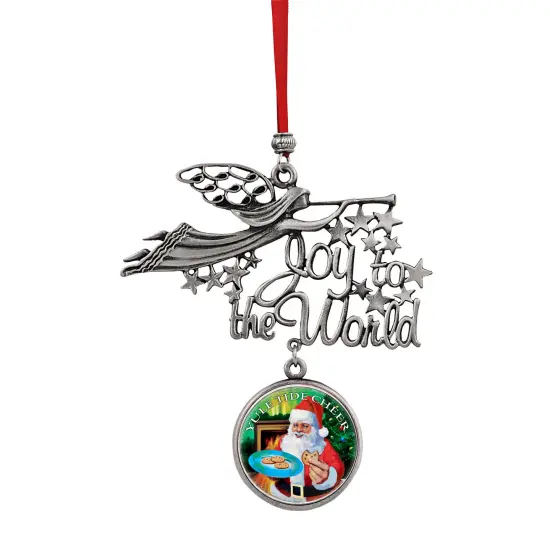 Joy to the World Santa Yule Tide Cheer JFK Half Dollar Ornament {1}