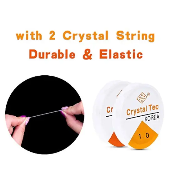 2280 PCS 24colors Pony Beads Jewelry Making Kit, 9mm Pony Beads Rainbow Opaque Beads Small Loose Spacer Beads for Friendship Bracelet Jewelry Necklace Making Crafts {3}