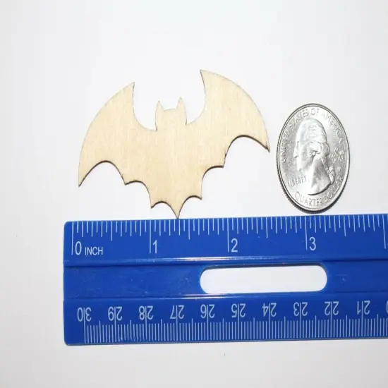 Wood Bats Halloween wooden craft shapes. {3}