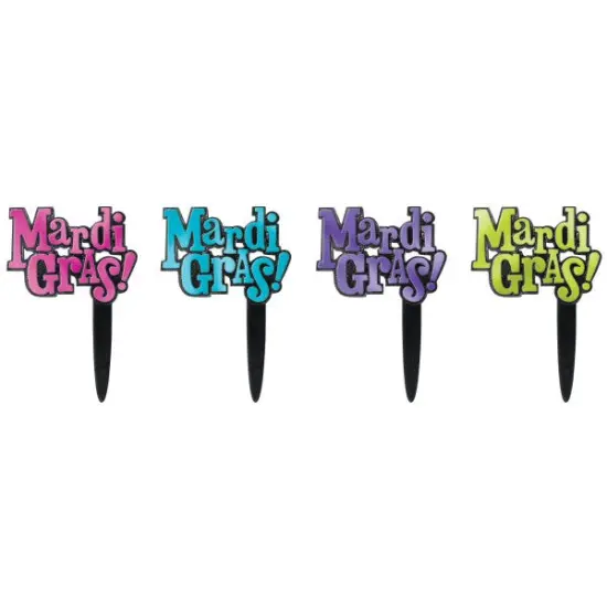 Mardi Gras Foil DecoPics&reg; Cupcake Decoration, 12ct {2}