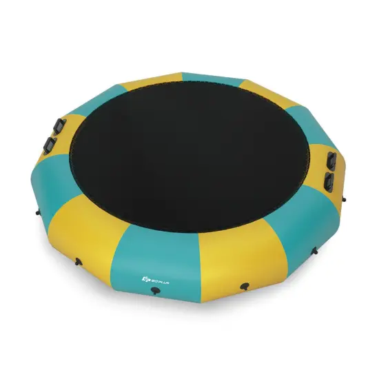 15 Feet Inflatable Splash Padded Water Bouncer Trampoline-Yellow {3}