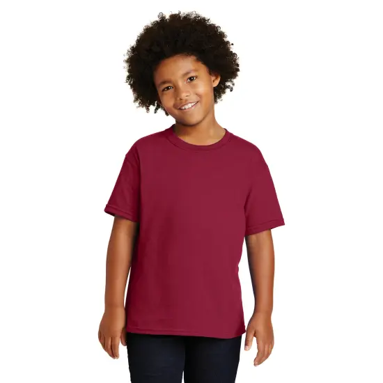 RADYAN&reg; Youth Crew Neck Short Sleeve T-Shirt Cardinal red {1}