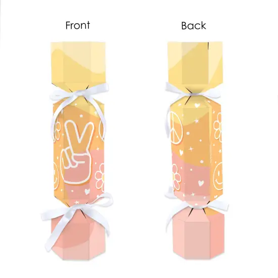 Big Dot of Happiness Stay Groovy - No Snap Boho Hippie Party Table Favors - DIY Cracker Boxes - Set of 12 {6}