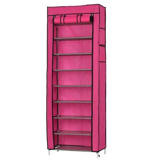 9 Tier/Shelf Shoe Rack Shelf Saving Storage Closet . Purple {3}