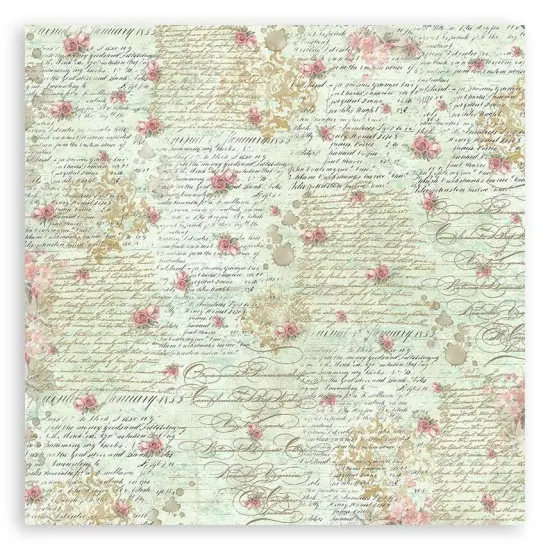 Stamperia Polyester Fabric 12"X12" 4/Pkg-Precious {4}