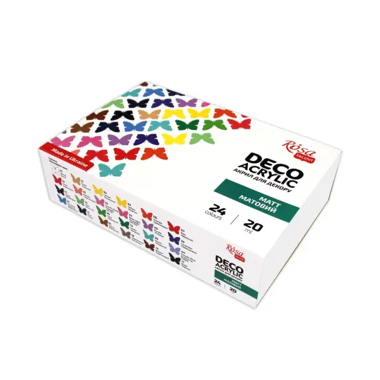 Matt Acrylic paint for decor set, 24*20ml ROSA TALENT {5}