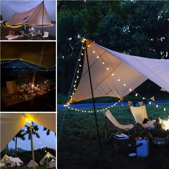 49ft Outdoor Christmas Garden Solar Globe String Lights Warm white {2}