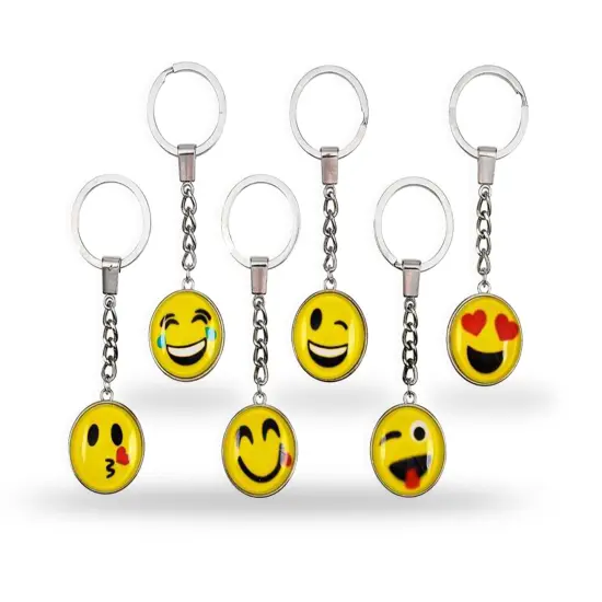 Rhode Island Novelty 1" EMOTICON KEYCHAIN {3}