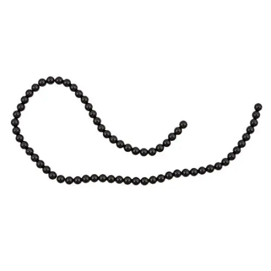Black Obsidian Round Beads 6mm (15" Strand) {2}