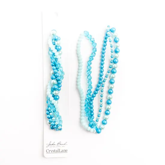 Crystal Lane DIY Brunnera Twisted Glass & Pearls Beads, 5 Strands {2}