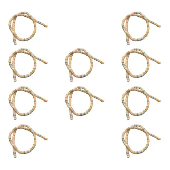Kitcheniva 6mm Heishi Beads Clay Disc Flat Vinyl DIY Jewelry 10 Strands Apricot mix {1}