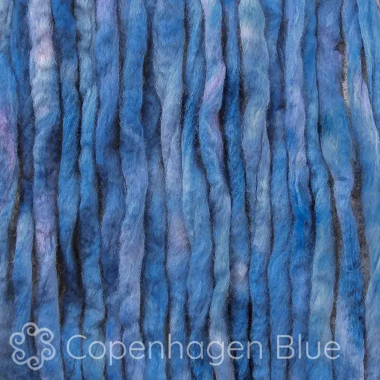 LEARN TO SPIN - Beginner's Spinning Kit with Hand Dyed BFL Roving, Drop Spindle & Printed Instructions w/ Video. Many Colors. Copenhagen Blue {2}