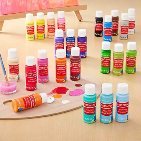 Craft Smart Acrylic Paint 24 Piece Set {5}
