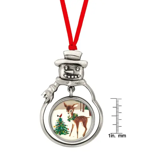 JFK Half Dollar Snowman Ornament With Colorized Reindeer Coin {4}