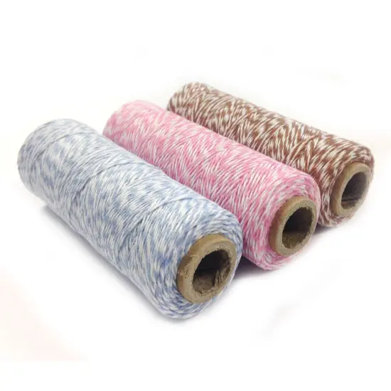 Wrapables Cotton Baker's Twine 4ply 330 Yards (Set of 3 Spools x 110 Yards) for Gift Wrapping, Party Decor, and Arts and Craft (Brown, Pink, Blue Grey) {2}
