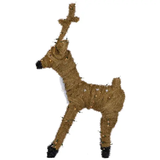 Northlight Pre-Lit Standing Reindeer with Spots Outdoor Christmas Decoration - Brown {5}