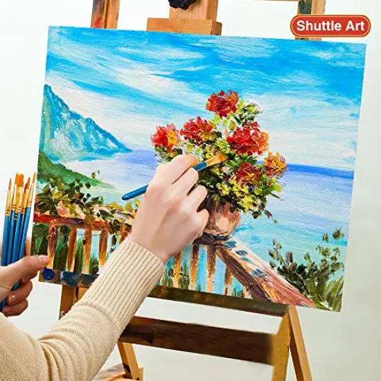 Shuttle Art Acrylic Paint Set, 30 x12ml Tubes Artist Quality Non Toxic Rich Pigments Colors Great for Kids Adults Professional Painting on Canvas Wood Clay Fabric Ceramic Crafts {5}
