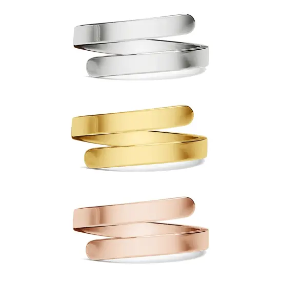 Stainless Steel Blank Engravable 2 Name Wrap Ring {1}