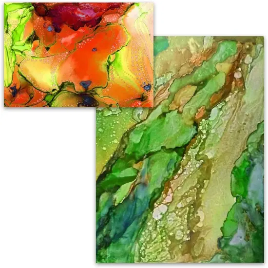 Alcohol Ink Paper 25 Sheets Pixiss Heavy Weight Paper for Alcohol Ink & Watercolor, Synthetic Paper A4 12x12 Inches (305x305mm), 300gsm {5}