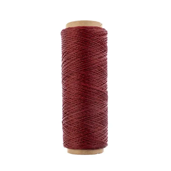 Gudebrod 0.015" Waxed Polyester Thread 500ft | Made In USA Red Brown {2}
