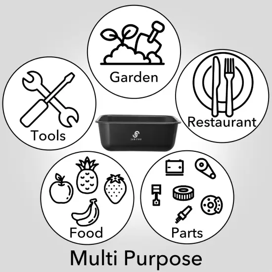 Jubilee 4-Pk Plastic Storage Bin, Bus Utility Tub - Heavy Duty Commercial Dishwashing Box for Restaurant Kitchen Organization and Storage {6}