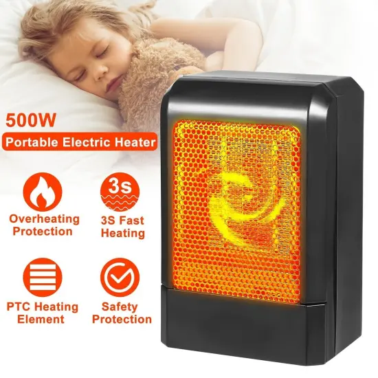 Portable Ceramic Space Heater with Adjustable Thermostat {3}