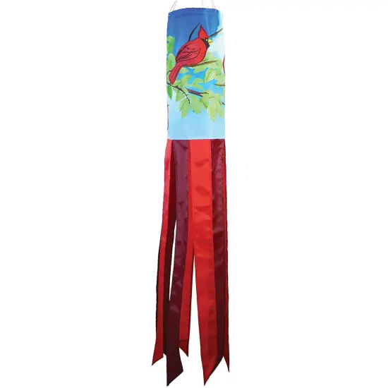 In the Breeze 5212 &mdash; Cardinal 40-inch Inspiration Windsock &mdash; Colorful Hanging Garden D&eacute;cor with Embroidered Details {1}