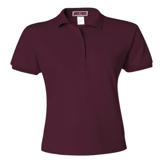 JERZEES&reg; Women's Spotshield Short Sleeve Polo Tee Maroon {1}
