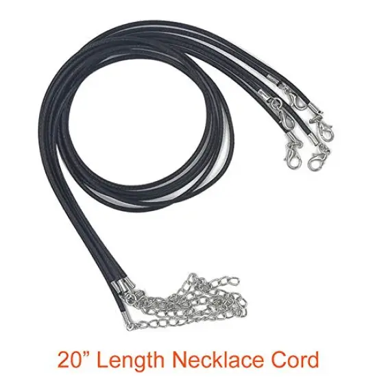 100 Pieces Black Waxed Cord with Clasp Bulk for Bracelet Necklace and Jewelry Making (20 Inches) {6}