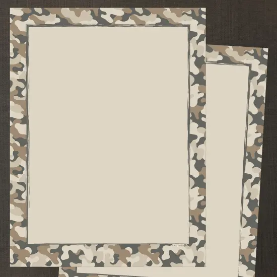 Great Papers! Camo Stationery Letterhead, Invitations and Announcements, Printer Friendly, 8.5"x11", 80 Pack {3}