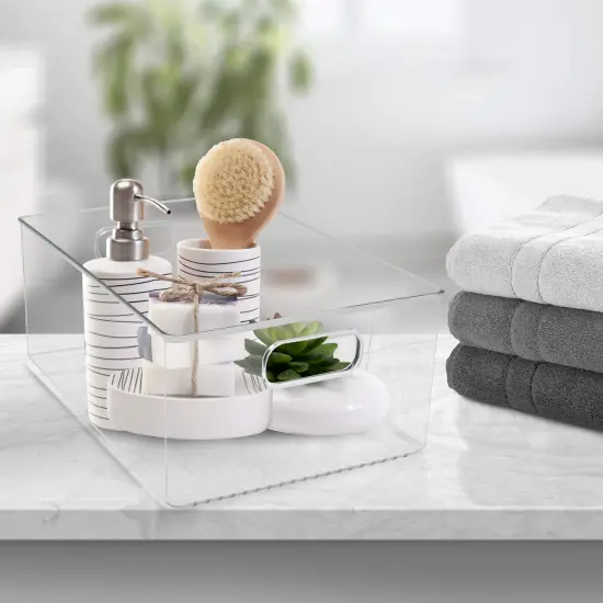 Sorbus Clear Plastic Storage Bin {5}