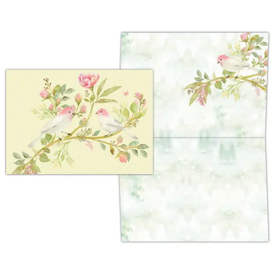 Pink Peony and Pretty Birds {1}