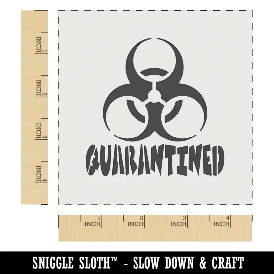 Quarantined Biohazard Symbol Wall Cookie DIY Craft Reusable Stencil {6}