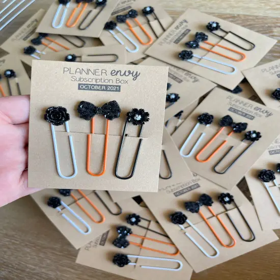 Halloween & Fall Leaves/Colors Themed Box Of Planner Stickers & Accessories (#SUB2021010) {3}