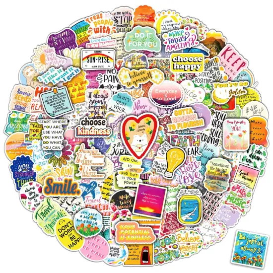 300 Pieces Motivational Sticker, Inspirational Words Stickers for Teens Adults Students Teacher Employees Vinyl Encouraging Positive Affirmation Stickers for Water Bottles Laptop Decals Scrapbook Journal {2}