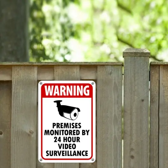 WARNING SIGNS 24 HOUR VIDEO SURVEILLANCE SECURITY SIGN {3}
