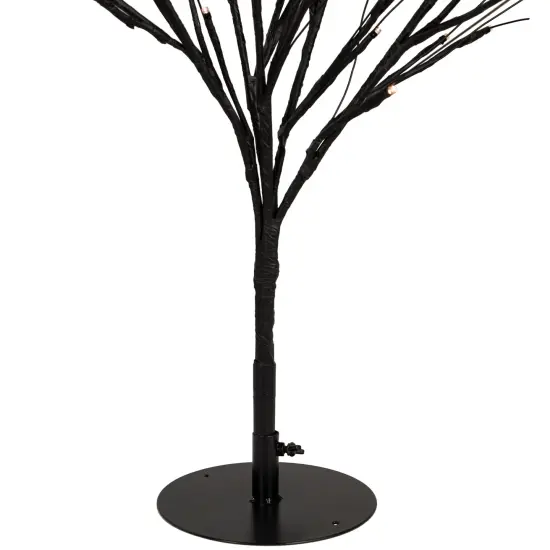 Northlight Pre-Lit Halloween Twig Tree - Black - 39" - Warm White LED Lights {6}